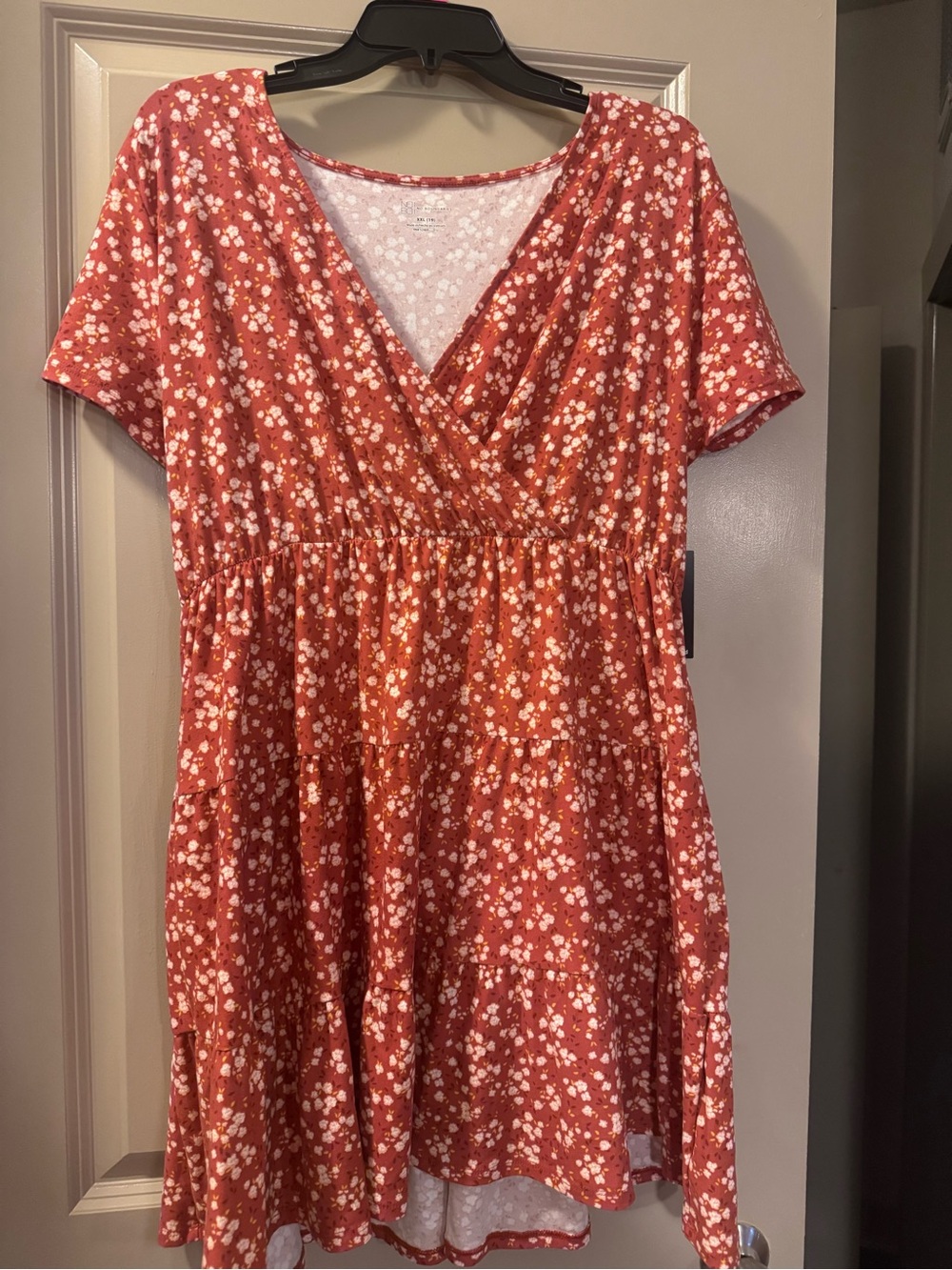 No Boundaries Rust Floral Mini Dress